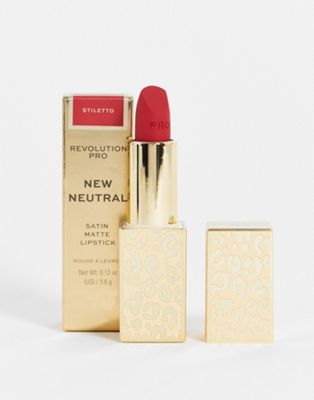 Revolution Pro New Neutral Satin Matte Lipstick - Stiletto - ASOS Price Checker