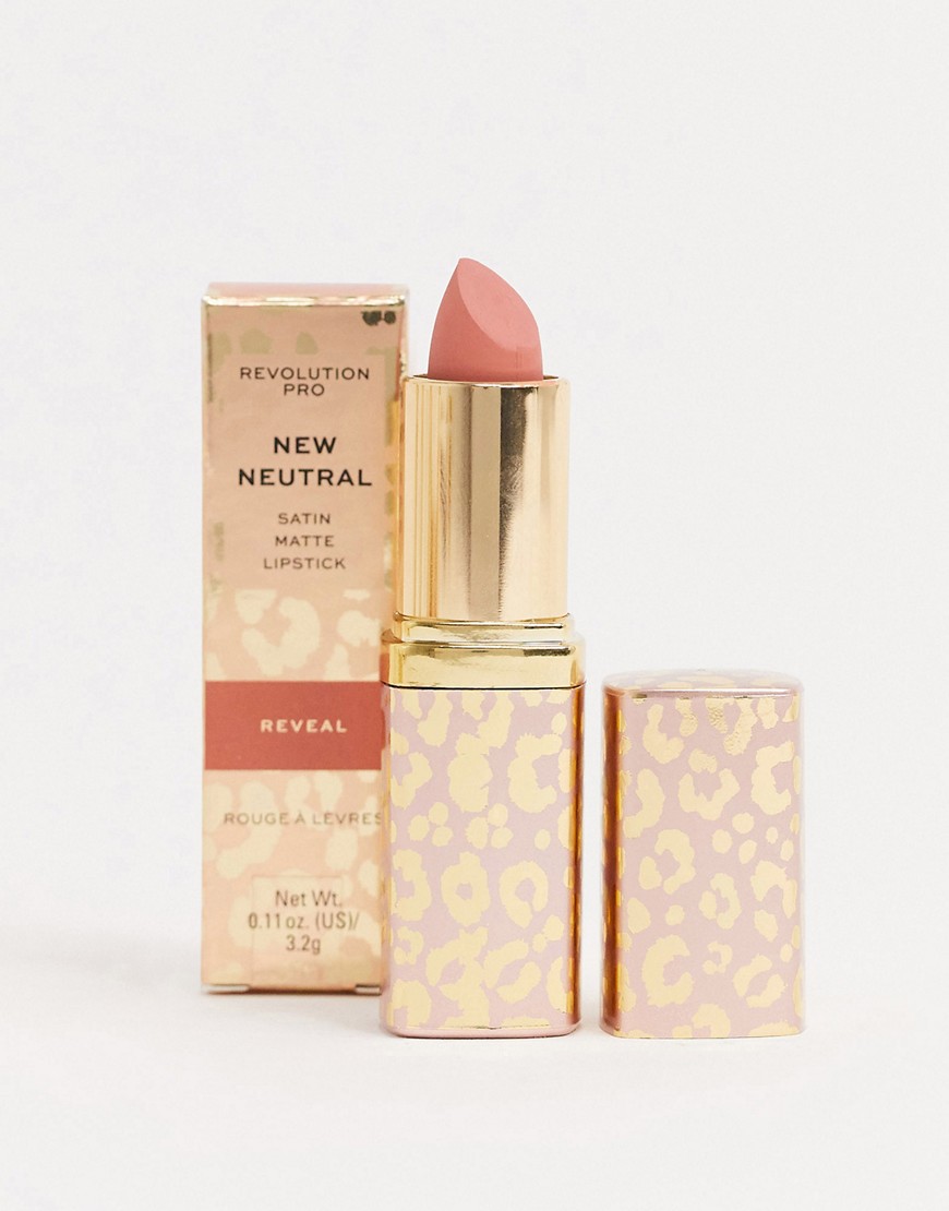 Revolution Pro New Neutrals Blushed Satin Matte Lipstick - Reveal-Pink
