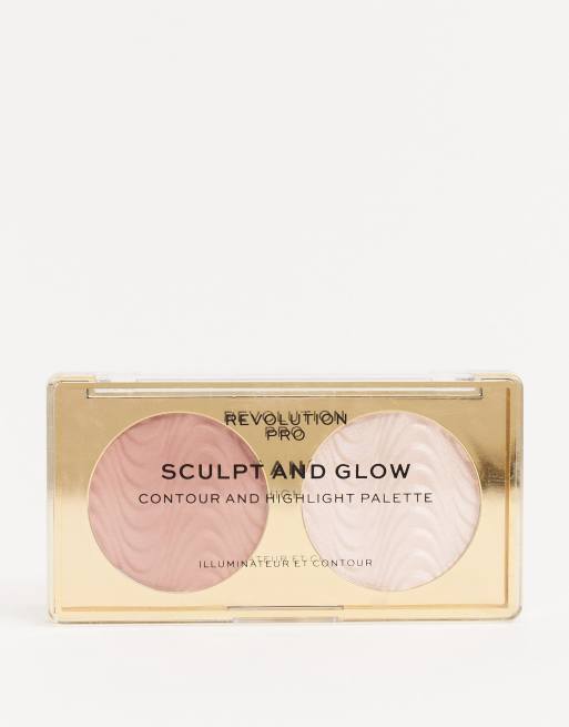 Revolution Pro - Sculpt and Glow - Contour- en highlighterpalet in kleur 'Sands of Time'