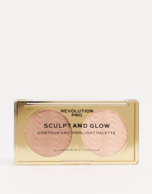 Revolution Pro Sculpt And Glow Duo Contour And Highlight Palette Desert Sky Asos