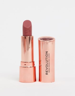 Revolution Satin Kiss Lipstick - Rose-pink