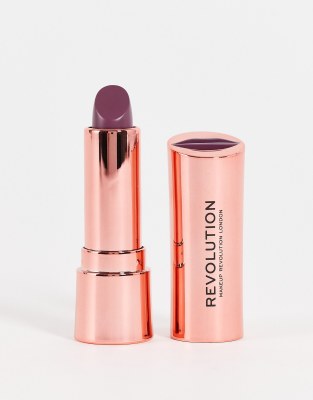 Revolution Satin Kiss Lipstick - Winery-purple