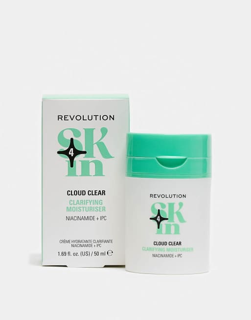 Revolution Skin – Cloud Clear – Oczyszczający krem nawilżający z niacynamidem i IPC, 50 ml