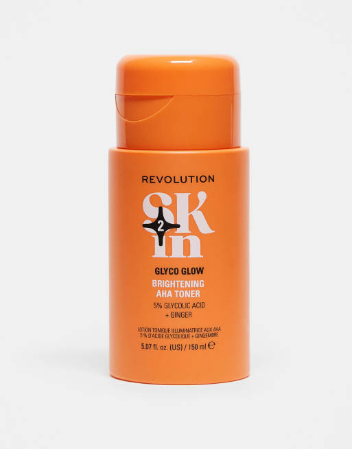 Revolution Skin – Glyco Glow – Aufhellender Toner mit natürlichen Fruchtsäuren sowie 5% Glykolsäure und Ingwer: 150 ml