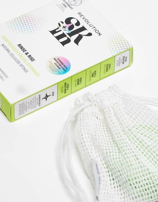 Revolution Skin - Lot de 10 éponges en cellulose pour le visage, 4 de 4