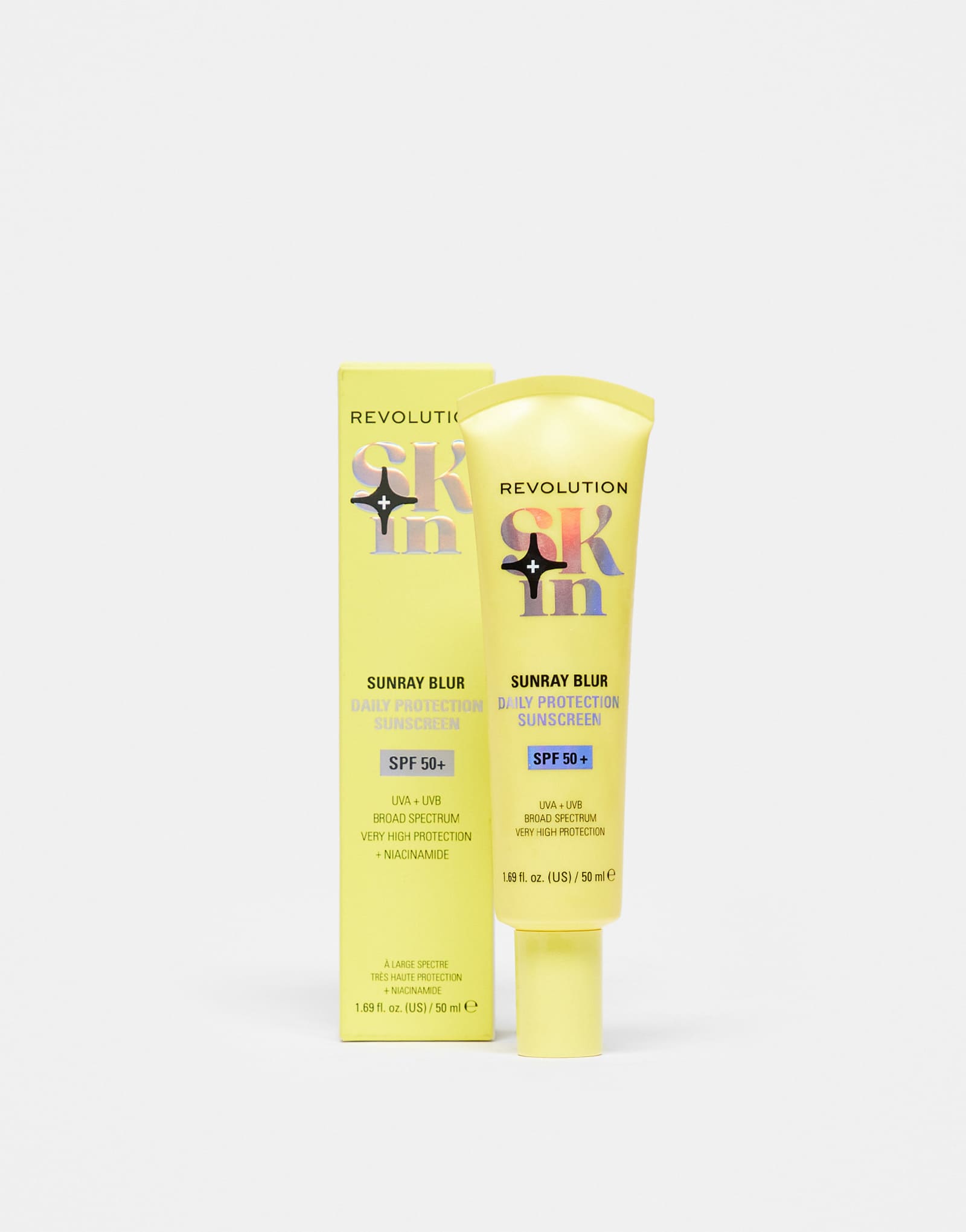 Солнцезащитный крем Revolution Skin Sunray Blur для ежедневной защиты SPF 50+ с ниацинамидом