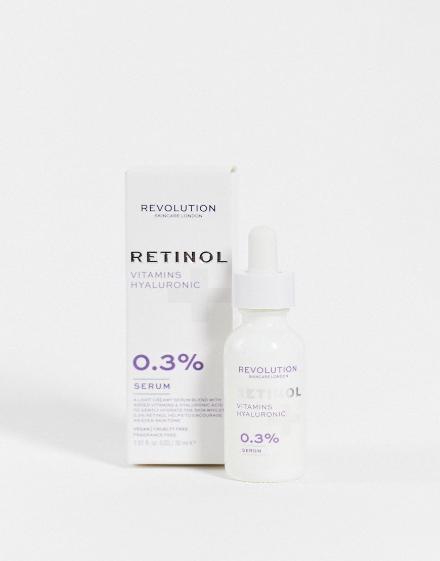 revolution skincare 0.3% retinol with vitamins & hyaluronic acid serum-no colour