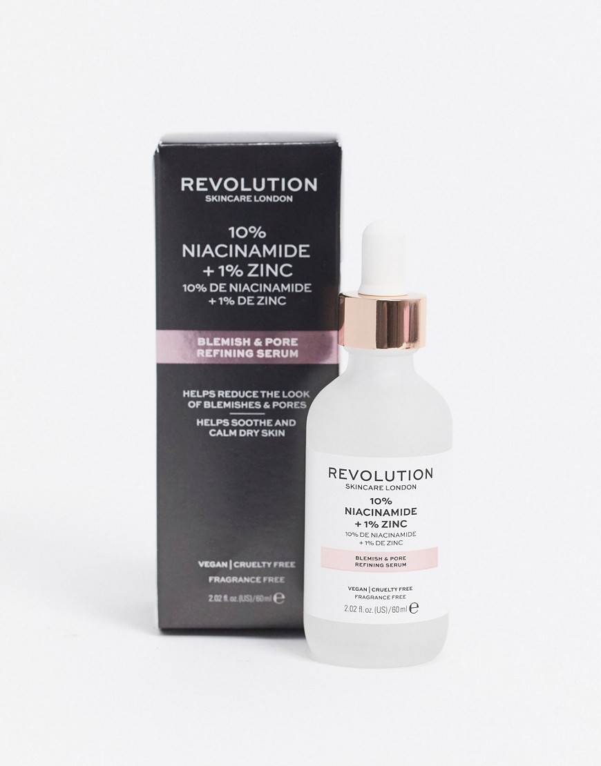 Revolution Skincare 10% Niacinamide + 1% Zinc SuperSized Blemish & Pore Refining Serum-No Colour
