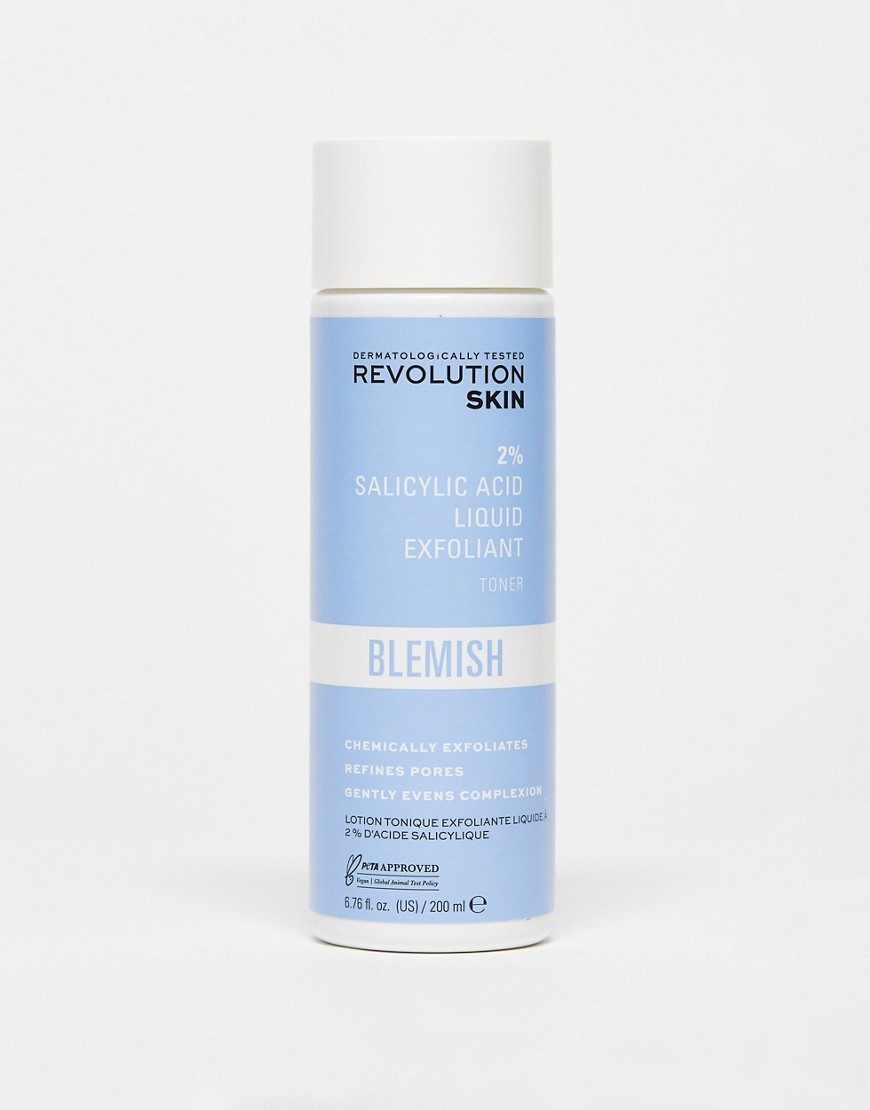 Revolution Skincare 2% Salicylic Acid BHA Anti Blemish Liquid Exfoliant Toner-No colour