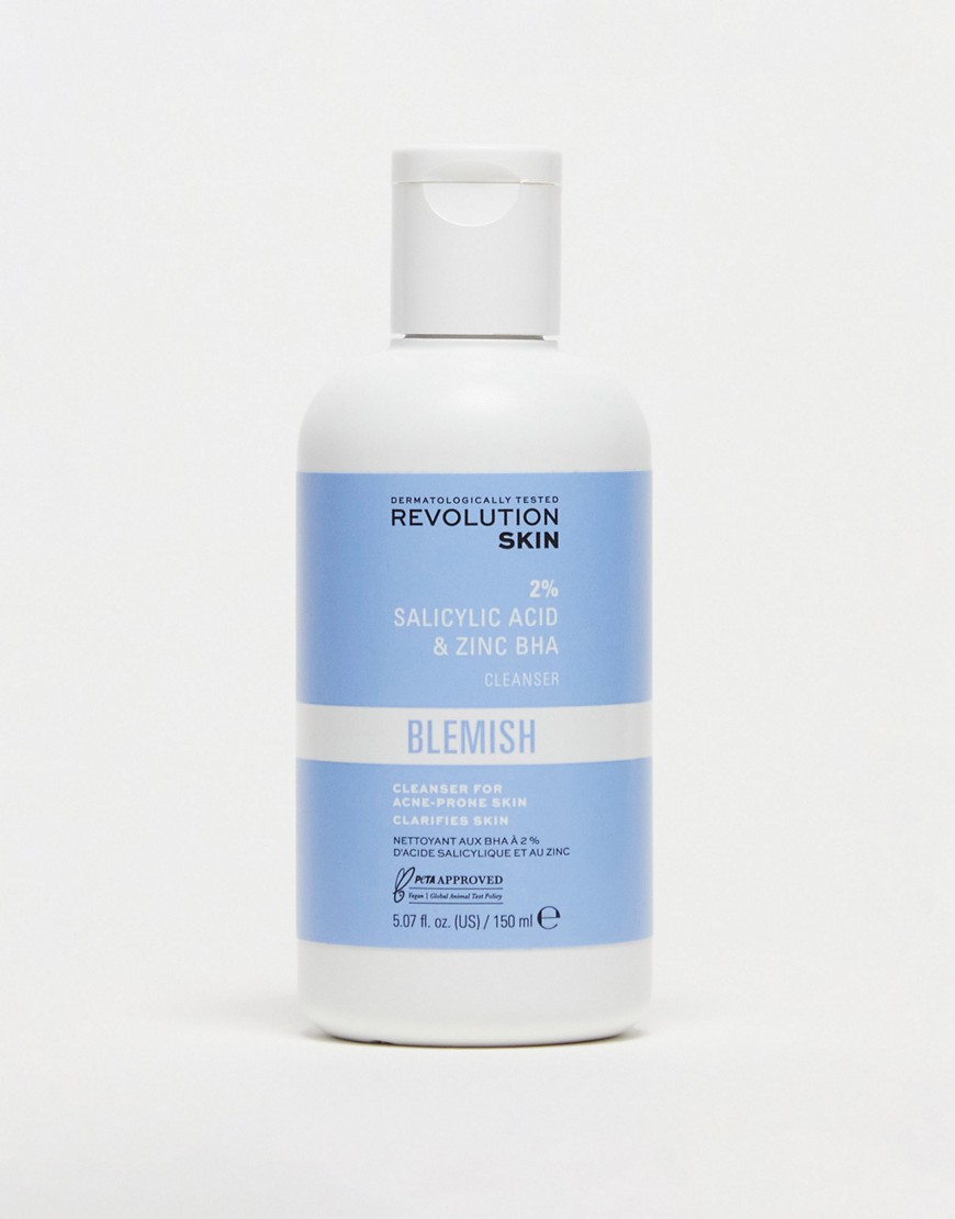 Revolution Skincare 2% Salicylic Acid & Zinc Bha Anti Blemish Cleanser 150ml-No colour