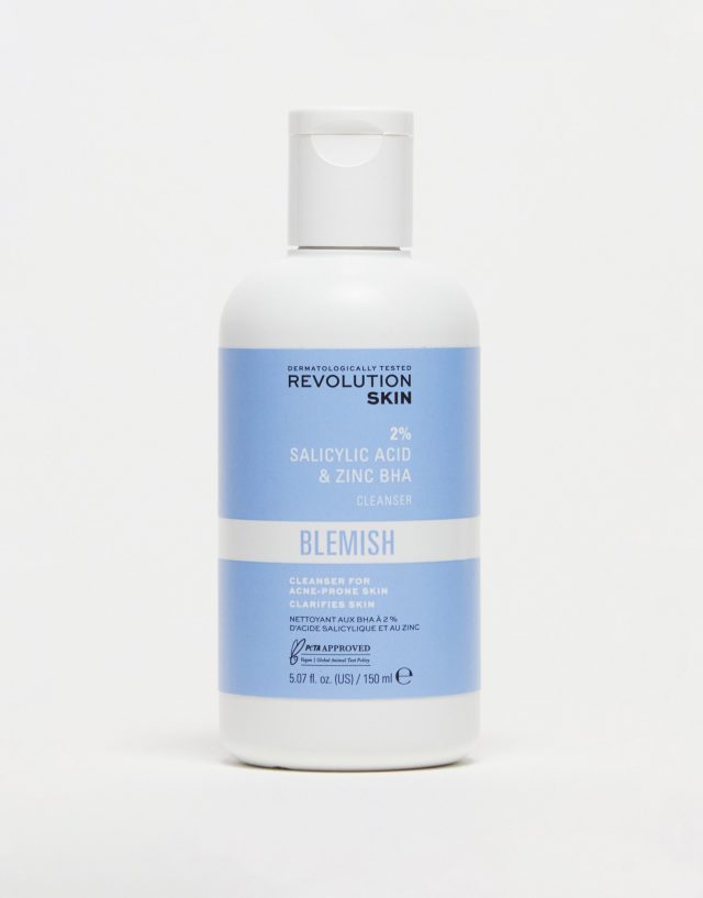 Revolution Skincare 2% Salicylic Acid & Zinc Bha Anti Blemish Cleanser 5.07 fl oz