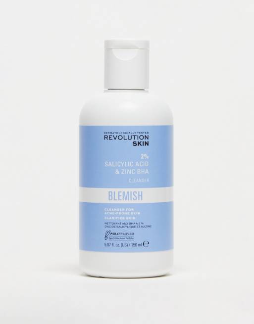Revolution Skincare – 2% salicylsyra & zink-bha – Rengöring mot blemmor 150ml