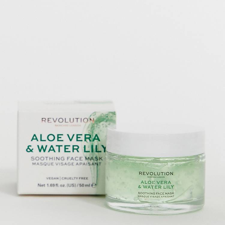 At blokere fryser Produktiv Revolution Skincare Aloe Vera & Water Lily - Beroligende ansigtsmaske | ASOS