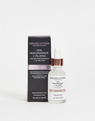 Revolution Skincare Blemish and Pore Refining Serum – 10% Niacinamide + 1% Zin