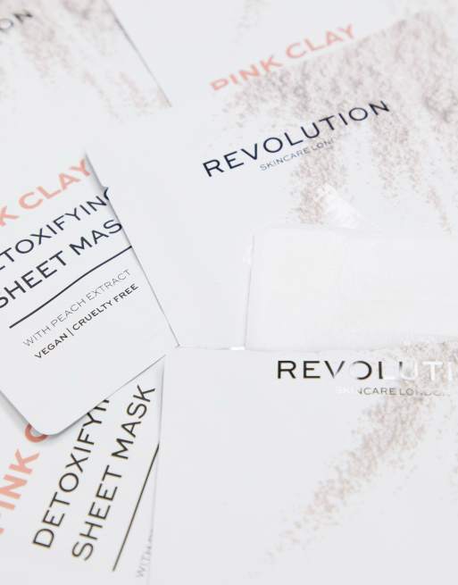 Revolution Skincare Detoxifying Pink Clay Sheet Mask Set x5 - NOC, 2 of 4