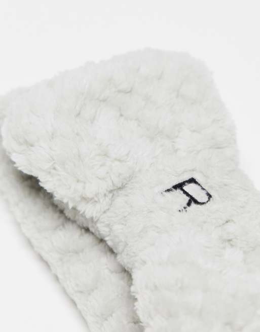 Revolution Skincare - Hoofdband met strik in grijs, 4 van 4