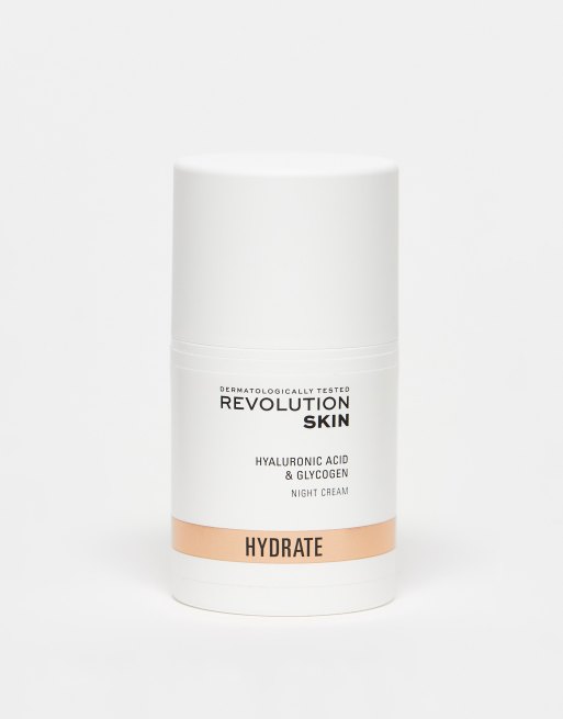 Revolution Skincare – Krem na noc z kwasem hialuronowym i glikogenem