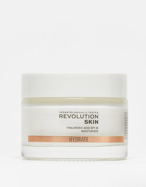 Revolution Skincare – Krem nawilżający z kwasem hialuronowym i filtrem SPF30, 50ml
