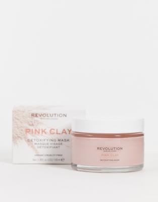 Revolution Skincare - Maschera viso detox all'argilla rosa FORMATO GRANDE da 100 ml