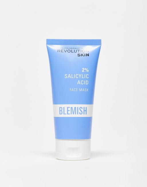 Revolution Skincare – Maseczka do twarzy przeciw niedoskonałościom z kwasem salicylowym 2%, 65 ml
