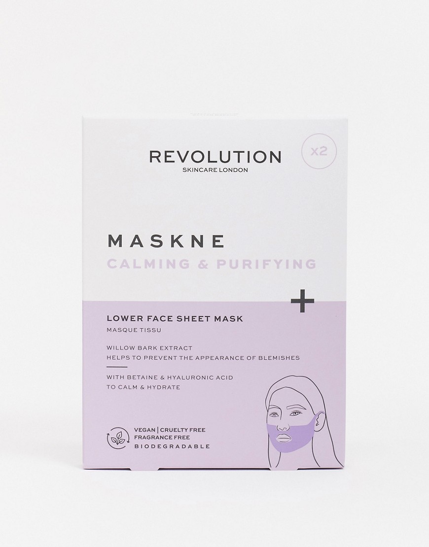 Revolution Skincare Maskcare Maskne Calming & Purifying Lower Face Sheet Mask-No color