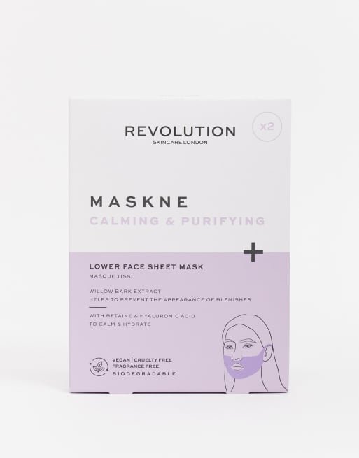 Revolution Skincare - Maskcare Maskne - Maschera in tessuto calmante e purificante per la parte inferiore del viso