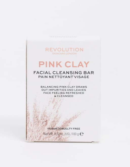 Revolution Skincare Pink Clay Balancing Cleansing Bar Asos