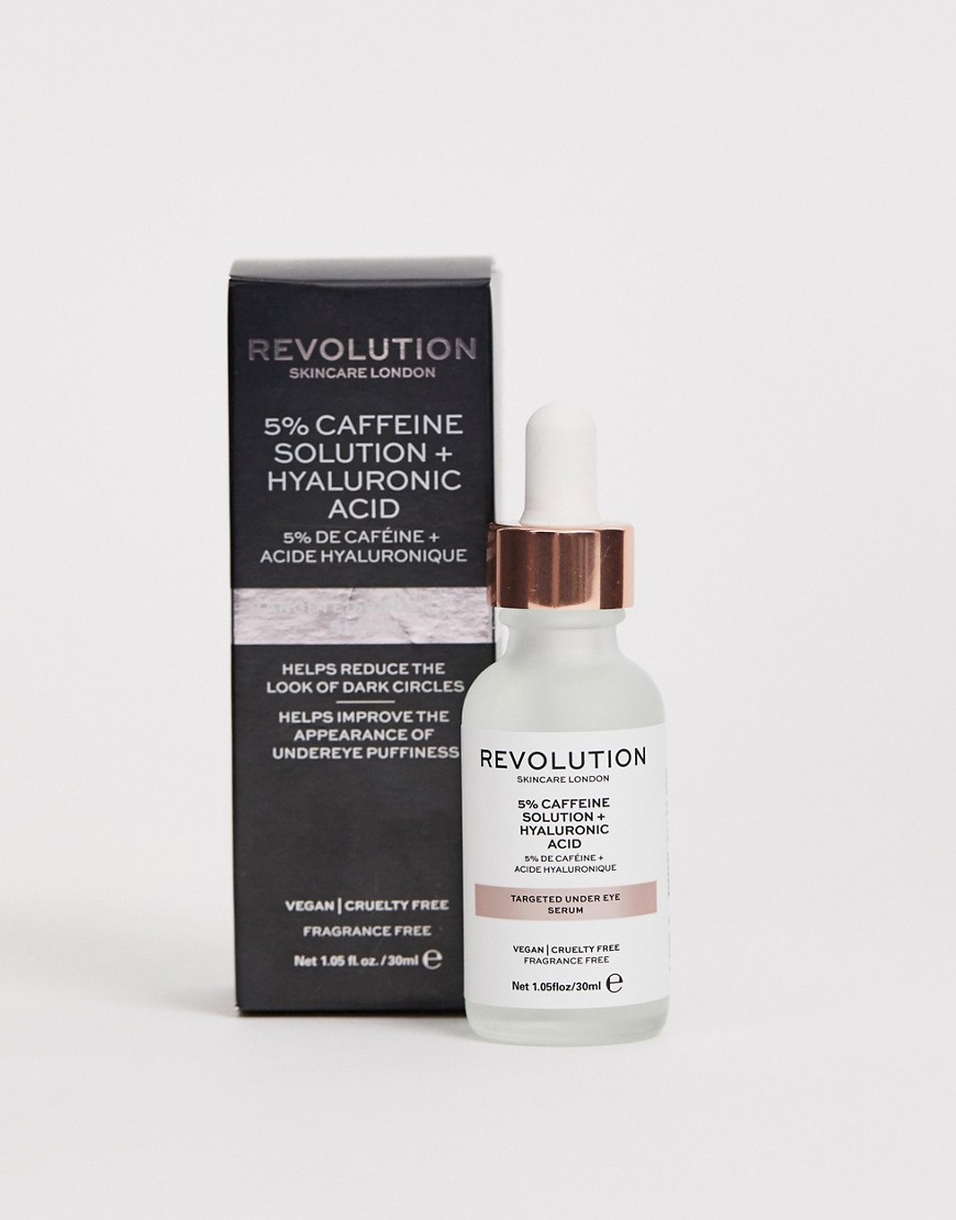 Revolution Skincare Targeted Under Eye Serum - 5% Caffeine Solution + Hyaluronic Acid-No color