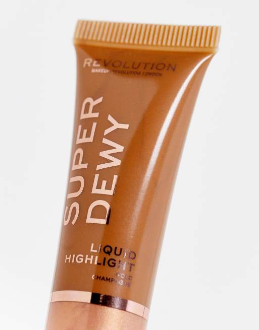 Revolution – Superdewy – Rozświetlacz w płynie – Gold Champagne, 3 z 4