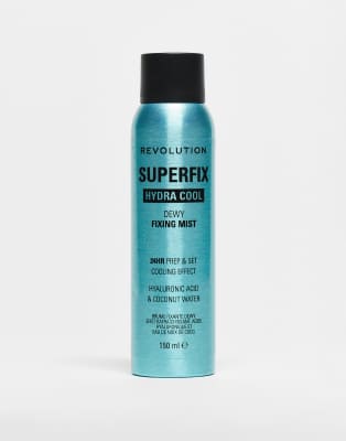 Revolution Superfix Hydra Cool Prep + Set Continous Fixing Mist-no Colour In Transparent