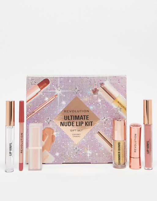 Revolution – Ultimate Nude Lip Kit – Set med läpprodukter – Spara 33% 