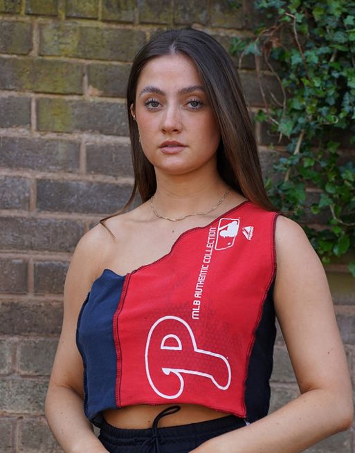 Reworked Vintage size S vest in red