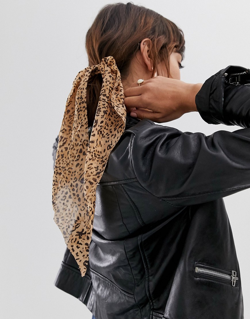 фото Резинка для волос с леопардовым принтом и шарфом aldo - bleviss-мульти