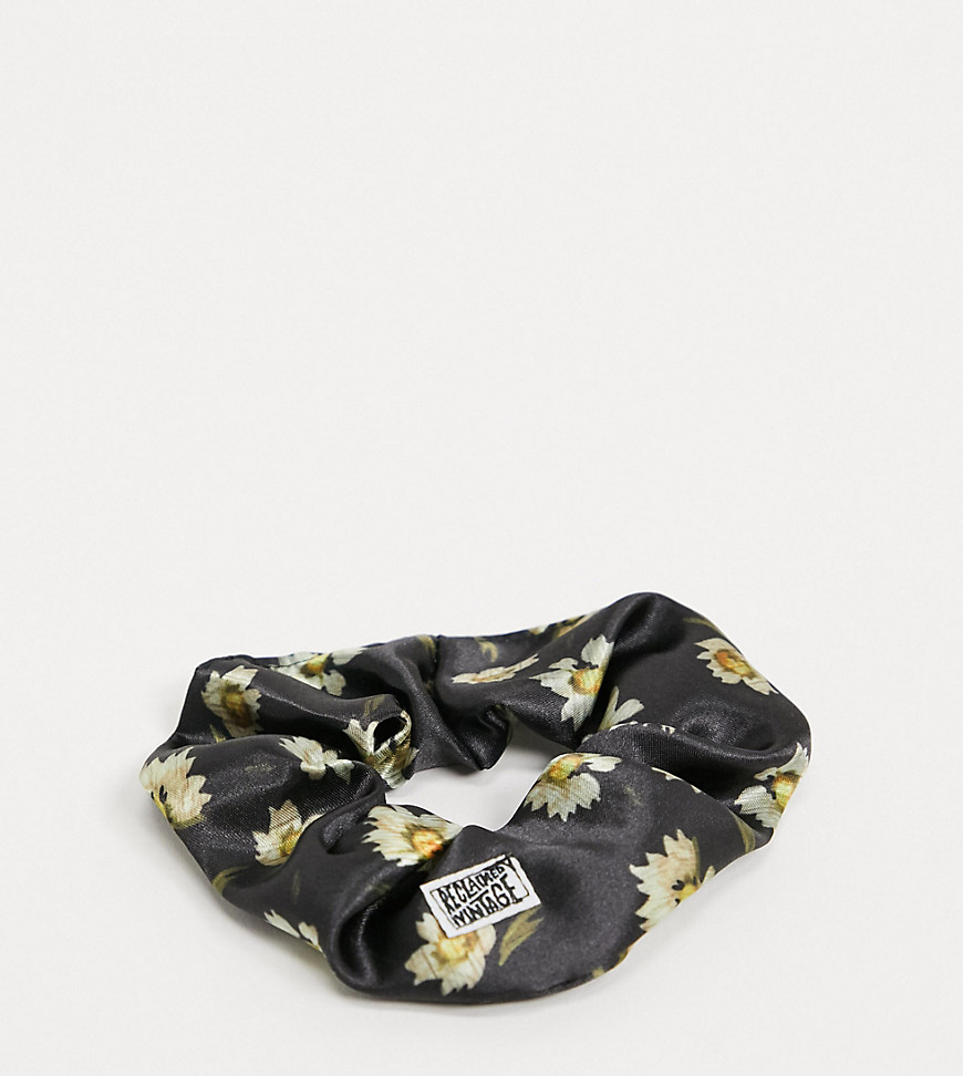 фото Резинка для волос с цветочным принтом reclaimed vintage inspired-черный