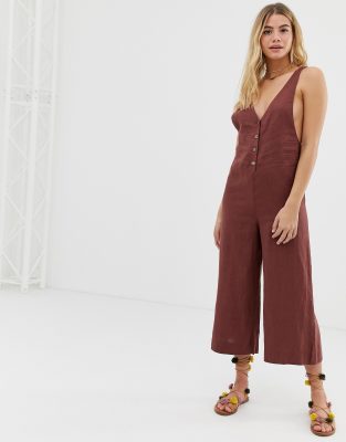 linen culotte jumpsuit