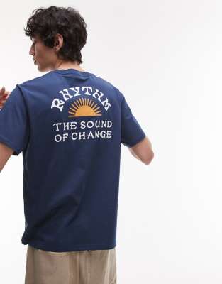 Rhythm – Awake – Kurzärmliges T-Shirt in Blau - view 1