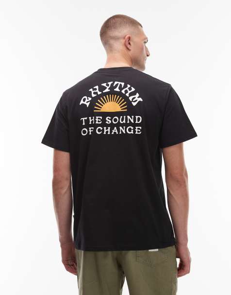 Rhythm Awake t-shirt with back print in black