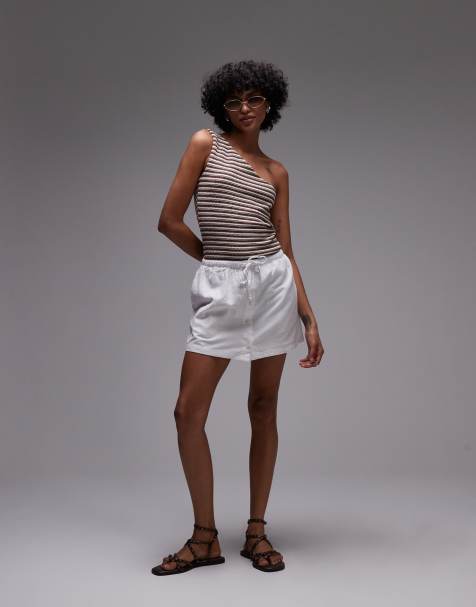 Rhythm beach side skort in white