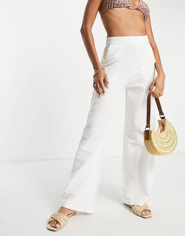Rhythm - classic beach trouser in white
