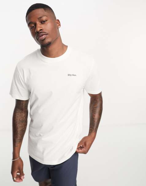 Rhythm classic brand tee in vintage white 
