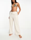 [Rhythm] Rhythm classic drawstring linen pants in oat-White 10 CREAM