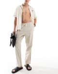 [Rhythm] Rhythm classic linen beach Jam pants in bone-White W30 CREAM