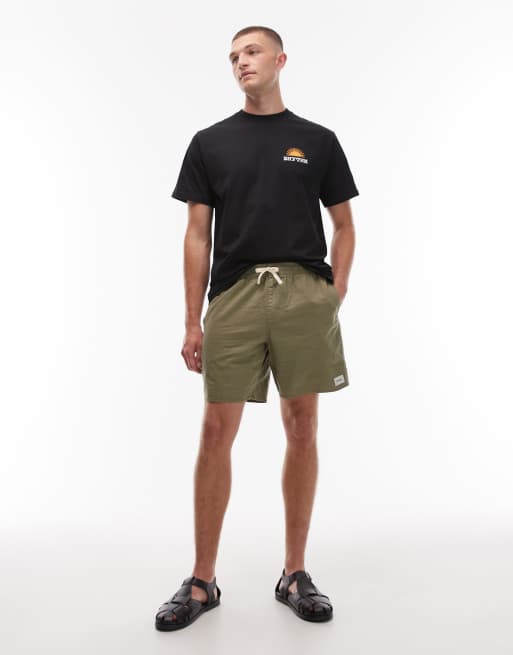 Rhythm classic linen blend jam short in olive , 2 of 5