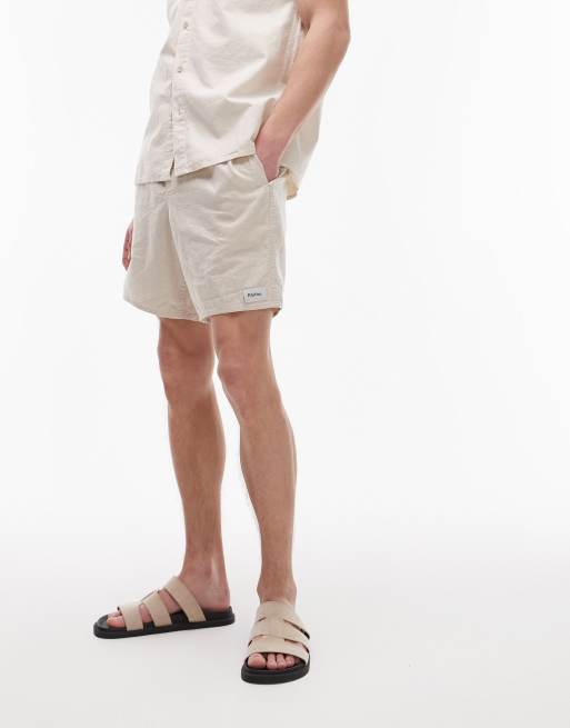 Rhythm classic linen jam short in cream, 2 of 5