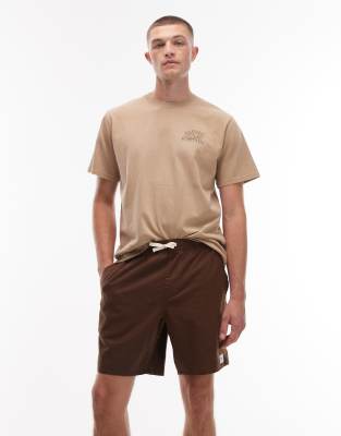 Rhythm Classic Linen Jam Shorts In Purple