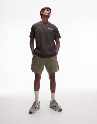 Rhythm Rhythm classic linen jam shorts in olive green