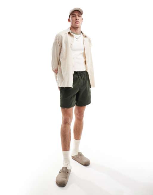 Rhythm classic linen long sleeve beach shirt in sand, 4 of 4