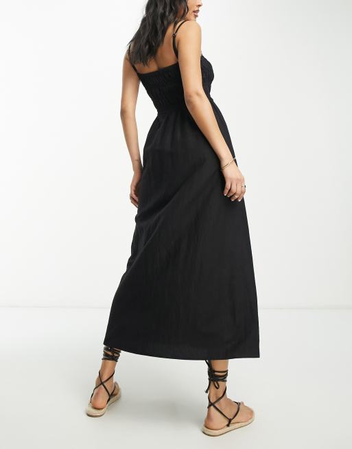 Black maxi summer outlet dress