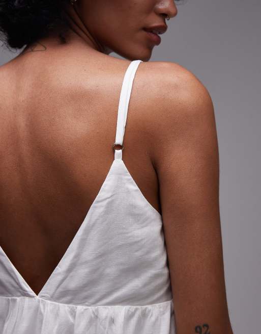 Rhythm classic tiered mini beach dress in white | ASOS