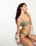 [Rhythm] Rhythm classic underwire bikini top in olive-Green 14 GREEN